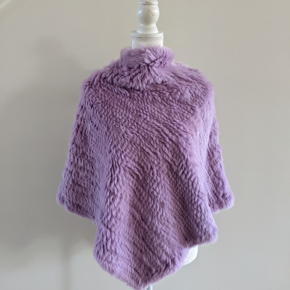 Brandon Thomas rabbit fur poncho